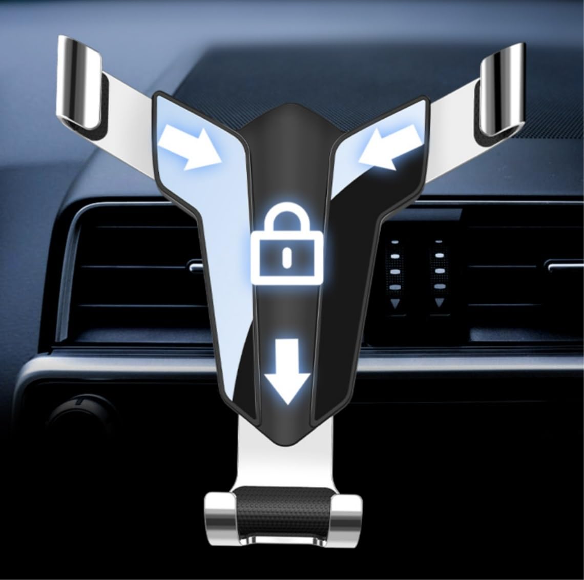 Supporto Telefono Portacellulare per Auto Universale in Lega di Ventilazione per Accessorio per Telefoni Cellulari per Auto(Blue)