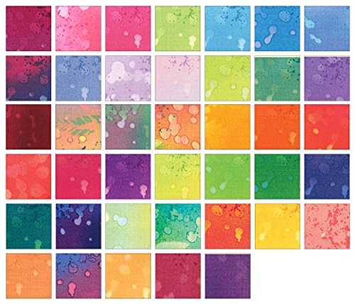 Fossil Fern Brights Pinwheel 40 2.5-Inch Strips Jelly Roll By Benartex #TOP1