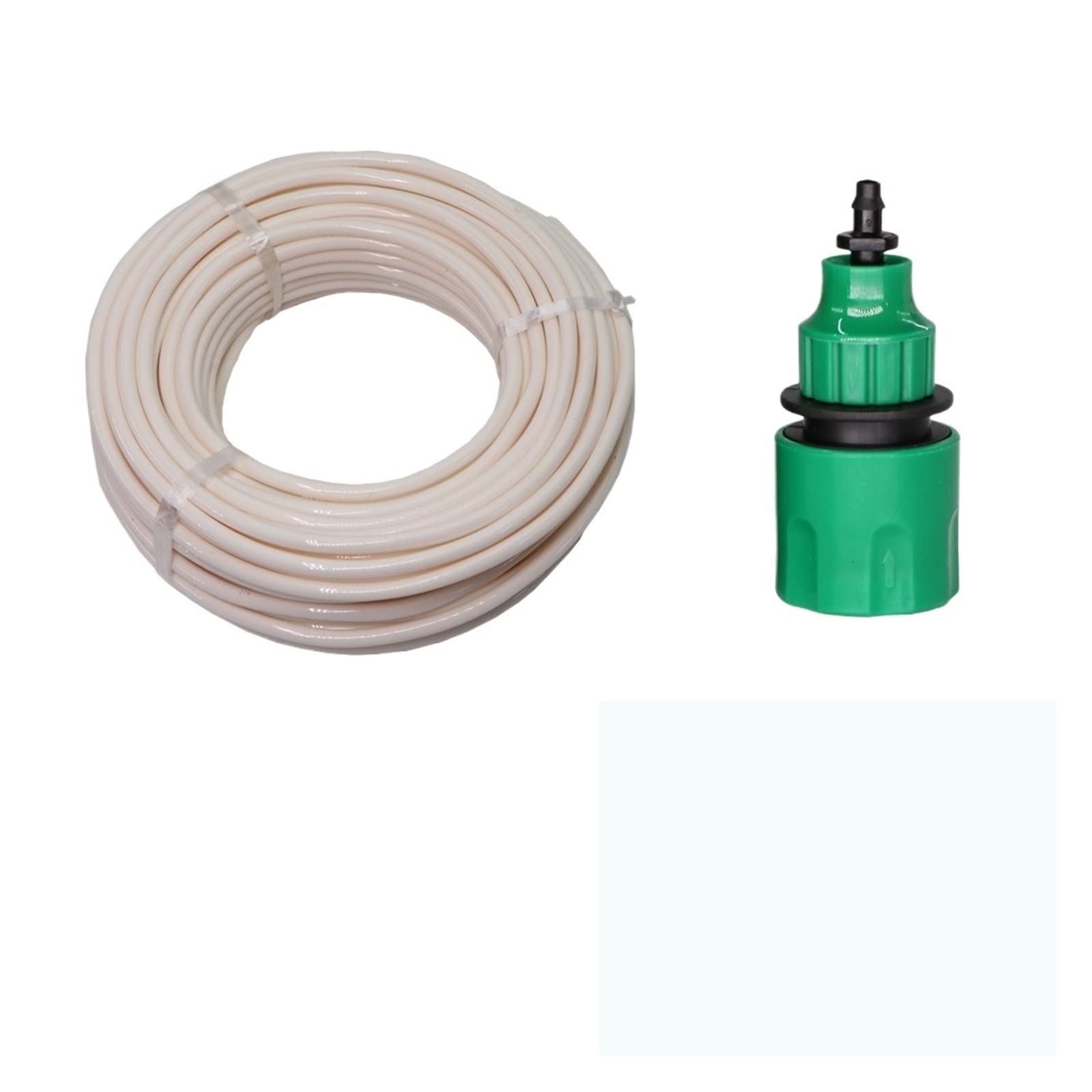 Tubo for acqua da giardino 10/20/25/40 metri 4/7 mm con connettore rapido Micro tubo for irrigazione a goccia nebulizzazione in PVC 1/4; Nuovo flessibile Circolazione Fluida(White,1/4_40M (131.2FT))