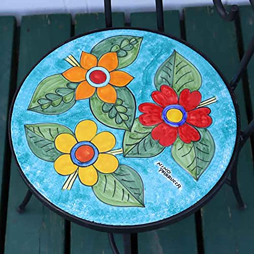 Amazon.co.jp: イタリア テーブルセット 4点セット 花柄 55cm