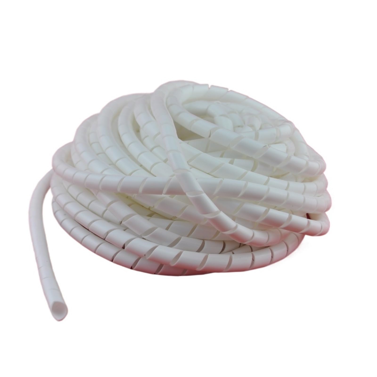 Guaina flessibile for la gestione dei cavi a spirale, avvolgicavo a da 5 metri multicolore 6-14 mm(White,14mm inside diameter)