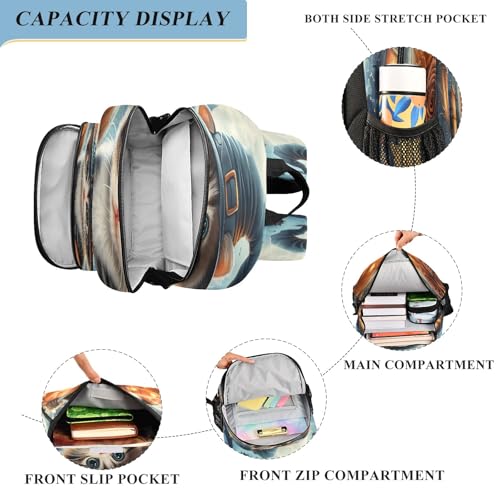 Kids Backpacks School Daypack College Bag Bookbag for Boys Girls Halloween Cat4