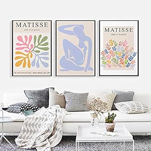 Pastel Plant Coral Art Print Matisse Poster Abstracte Dans Canvas Schilderij Scandinavische Muur Foto Woonkamer Home Decor 40×60 cm-3 stuks Frameloze