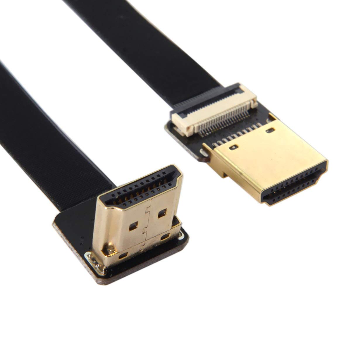 CYFPV FPV HDMI macho a ángulo superior 90D HDMI macho HDTV FPC cable plano para FPV HDTV Multicopter fotografía aérea (1.6 ft) 7
