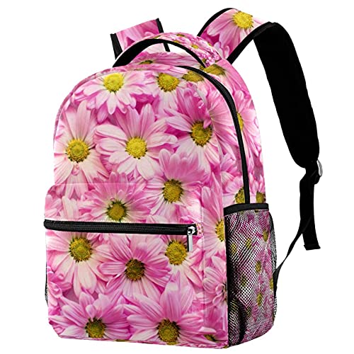 Sac à dos de voyage marguerites roses idéal pour les sorties scolaires et vacances