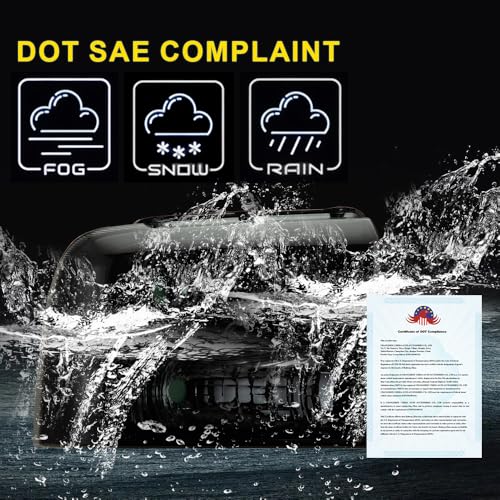 Image of GRAND ORANGE Headlights Assembly Compatible with 2005-2007 Ford F250 F350 F450 F550 Super Duty /Fit 2005 Ford Excursion Headlamp Driver & Passenger Side Smoke lens Black Houing Clear Reflector