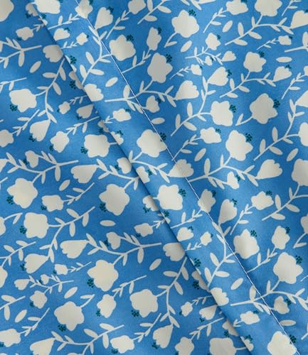 Image of Duvet Cover Full Size Set - Extra Soft Floral Duvet Cover 80 x 90 with 2 Pillow Shams - Comfy, Breathable Floral Bedding Set - Hotel Luxury Easy-Care & Fade Free, Zipper Closures & Ties - Bluefield