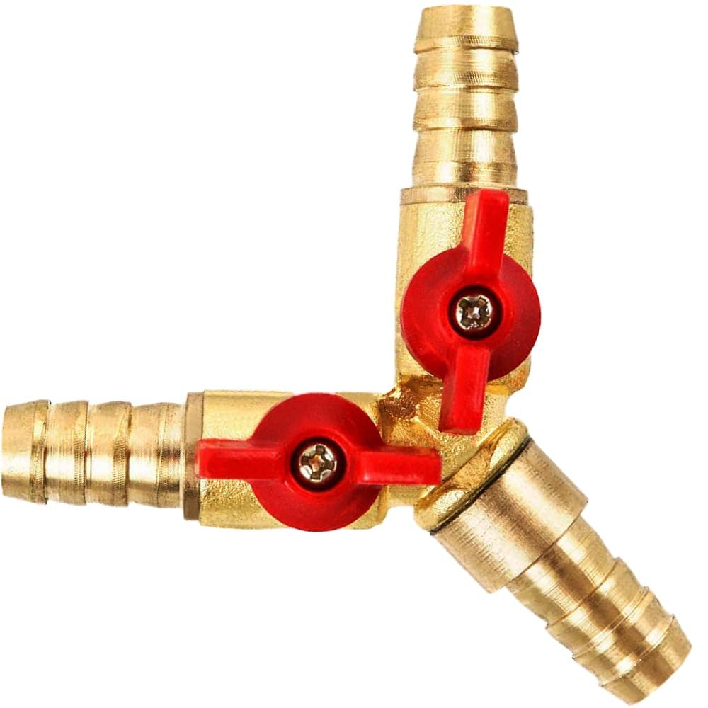 【原価ぶっ壊し割引】鍮抽象的形バングル Amazon.co.jp: ガス ホース バーブ 分岐 y型 継手 燃料