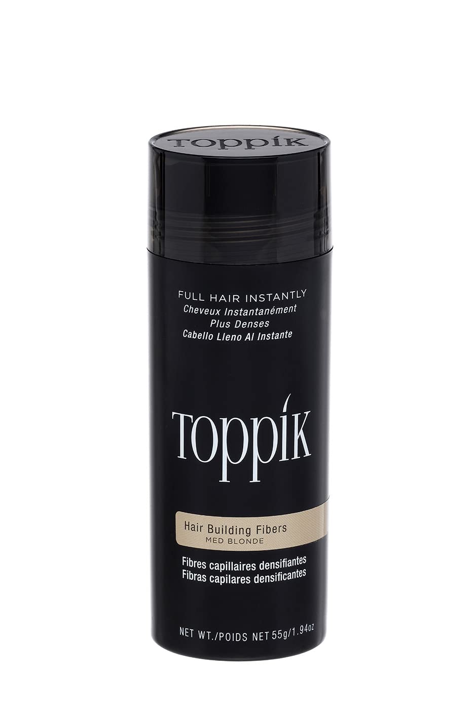 Hair Building Fibres Powder, Medium Blonde, 55g Bottle - for A Thicker-looking Hairline, Crown and Beard, Instant Thinning Concealer for Men and Women ​