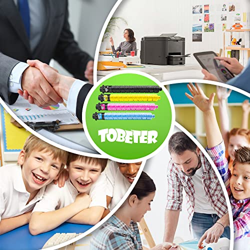 Tobeter Compatible Toner Cartridge Set Replacement For Ricoh Mp C307 C306 C406 C407 842091 842092 842093 842094 Use For Ricoh Mpc306 Mpc307 Mpc406 Mpc407 Printer (Black, Cyan, Magenta, Yellow, 4-Pack) #TOP3