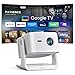 【Google TV/Netflix Offiziell】 Smart Beamer 4K Heimkino, VOPLLS 1000ANSI Projektor mit Autofokus ＆ Trapezkorrektur, Dolby Audio/HDR10+ Outdoor Projector mit WiFi6 Bluetooth für Handy