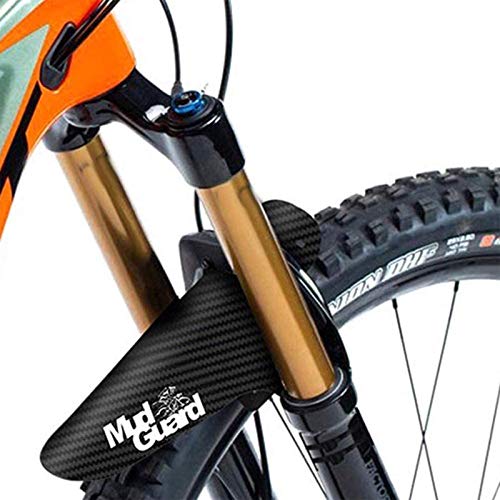 2 Pièces Garde Boue Vtt en Fibre de Carbone, Fibre de Carbone Garde-Boue Vtt Bike, Garde-Boue Avant ou Arrière Compatible, pour Bloquer la Boue sur les Vélos et les Vélos de Montagne, Rester Propre