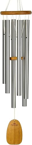 Woodstock Wind Chimes for Outside Garden Decor Outdoor and Patio Decor Front Porch Decor 36" Silver Woodstock Chimes Original Wind Chime Chimes of Olympos Wind Chimes (OWS)