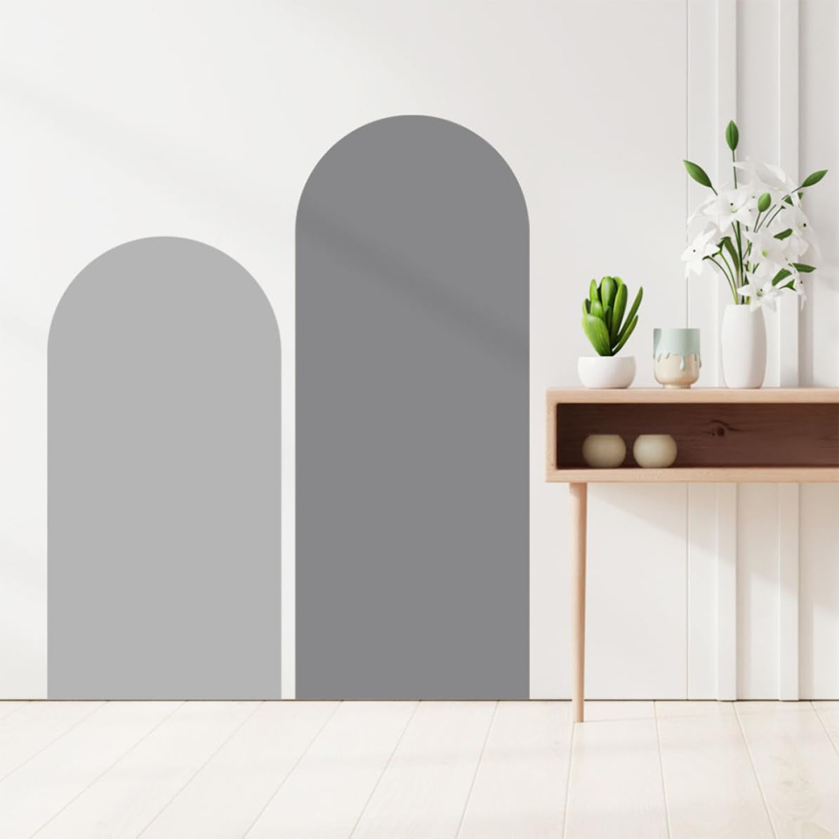 DECHOUS Adesivi Murali in Pvc 2 Pezzi Design Curvo, Resistenti alla Sbiaditura alle Crepe, Decorazioni per Muro Eleganti per Camerette e Finestre