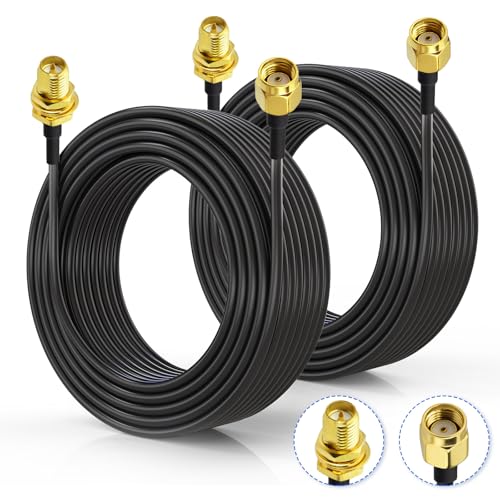 Superbat Câble Rallonge RPSMA RG174 10m Rallonge Antenne WIFI Mâle vers Femelle Câble d'Extension RPSMA RF 50Ohm pour 4G LTE, Routeur, Antenne WIFI/GPS/4G,...