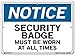 Vestil SI-N-12-C-AL-040 Notice Sign Aluminum .040" Overall Size 14.5"W x 10.5"H security Badge Must Be Worn at All Times , 10.5" Height, 14.5" Wide, 0.04" Length