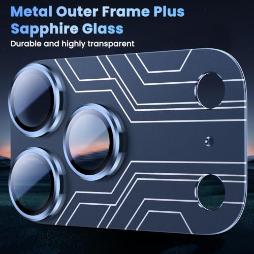 Image of Uyiton for iPhone 17 Pro Max Camera Lens Protector, Metal Frame Glass Cover