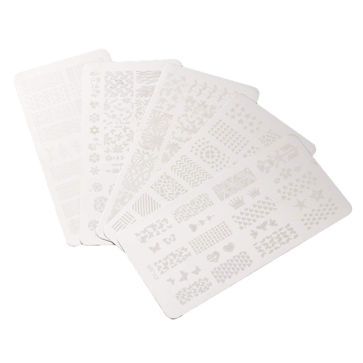 FRCOLOR 15pezzi Piastre Per Stamping Unghie Inossidabile Di Template Per Nail Art Facile Applicazione e Design Unico Per Manicure e Saloni Di Bellezza