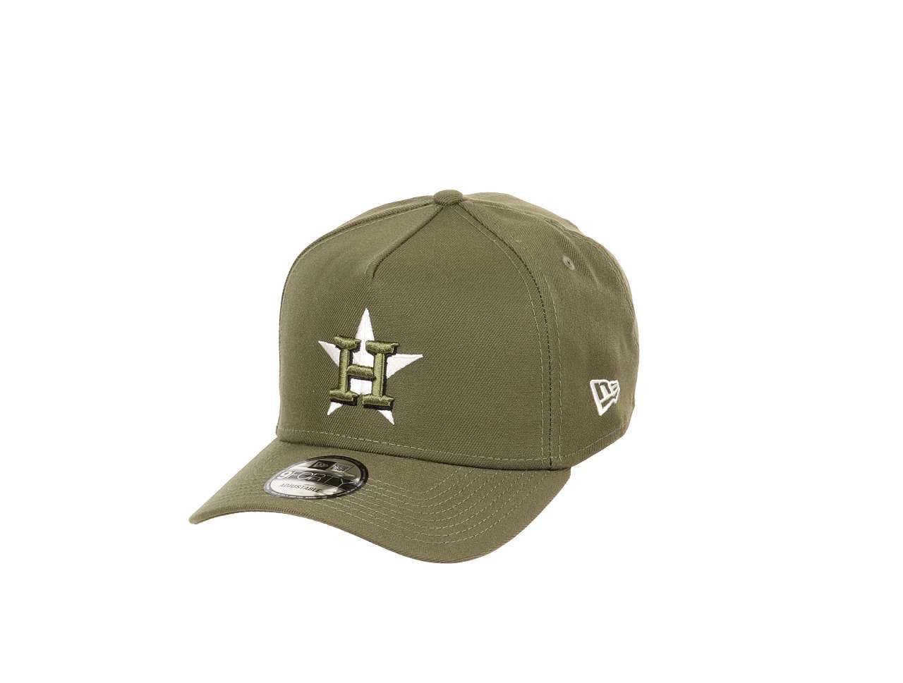 New Era Houston Astros MLB New Olive 9Forty A-Frame Snapback Cap