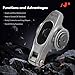 A-Premium 16Pcs Stainless Steel Engine Roller Rocker Arms with Needle Bearings Compatible with Chevy BBC 454, 1.8 Ratio, 7/16