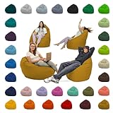 GlückBean Sitzsack XXL – Beanbag für Kinder & Erwachsene – In & Outdoor geeignet –...
