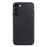 Cover in pelle compatibile con Samsung Galaxy S23 (Nero)