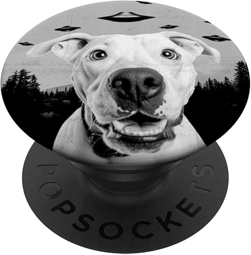 Alien UFO Funny Dogo Argentino Dog Lover Men Women Kids PopSockets Swappable PopGrip