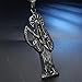 GXLYFG Santa Muerte Necklace Diamond 14K Gold Plated Santa Muerte Pendant Jewelry With Sickle Holiday Gift (Black 220)