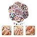 LABRIMP Flatback Nail Art Pearls 5600 Pieces Half-Round Simulated Pearls for Crafts DIY Nail Decor Accessories for Manicure and Beauty Use