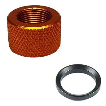 FSI Thread Protector 5/8x24 0.59 inch Long with Crush Washer Orange