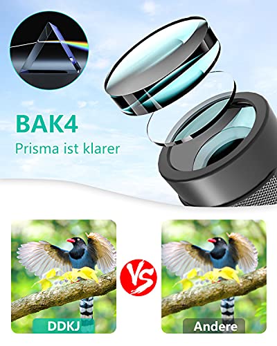 Monokular- DDKJ HD 12x50 Monokular Fernglas, Mini Fernrohr Monokular Scope, Handyhalter&Stativ, Monokular Handy für… – Bild 5