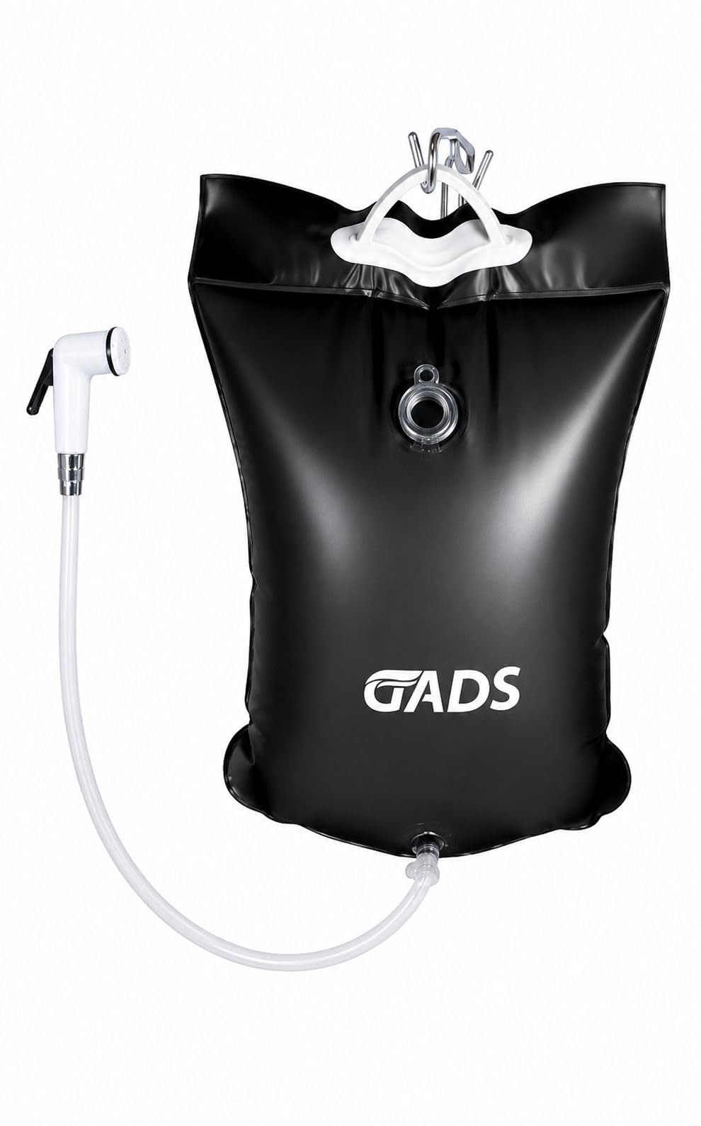 Portable Camping Shower 9L – Solar Heated Outdoor Shower Bag with Hose & Shower Head – Lightweight Travel Shower for Camping, Hiking, Beach, Van Life & Festivals (Black)