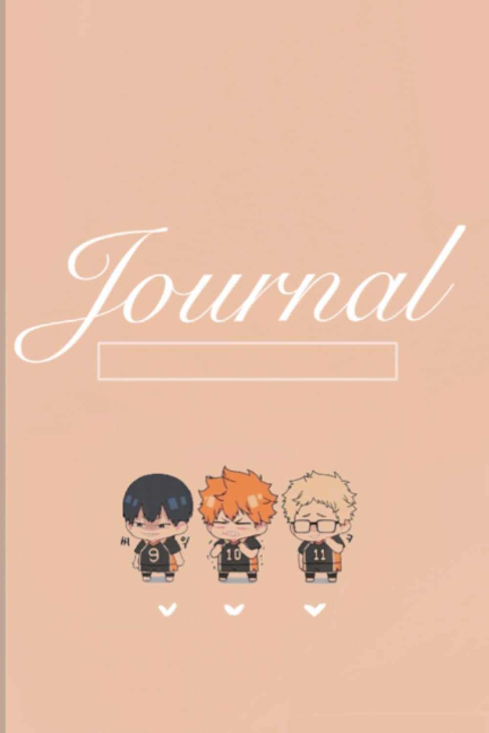Journal: Haikyuu chibi themed cute blank page journal