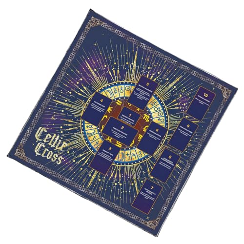 スクエア占いタペストリー リーディングカード 占星術テーブルクロス タロットテーブルクロス 魔術用品 リーディングカード タロット スピリチュアルデッキクロス