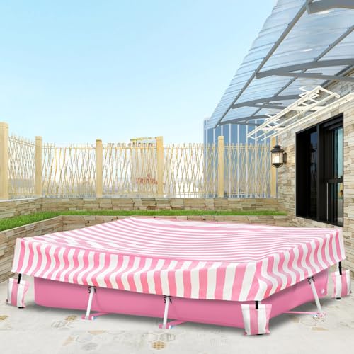 Cobertor rectangular impermeable para piscina 8.5ft x 5.3ft miniatura 6