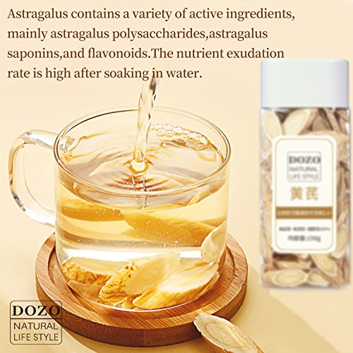 Dozo Astragalus Root Huang Qi Slices 300G/10.5Oz Wild Astragali Radix Premium Astragalus Root Sliced Nourishing Food Sulfur-Free 黄芪 正北黄芪 #TOP1
