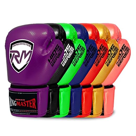 RingMasterUK Kinder Boxhandschuhe CarbonTECH Martial Arts Kickboxen Junior Stanzhandschuhe (Lila, 8 oz)