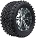 12" Vampire Gunmetal Aluminum Wheels and 23X10.5-12" All Terrain Golf Cart Tires Combo - Set of 4