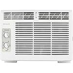 Frigidaire 5,000 BTU Window-Mounted Air Conditioner, Cools Up to 250 Sq. Ft., Quiet Operation, Effortless Temperature Control, 2 Fan Speeds, Auto Restart, White