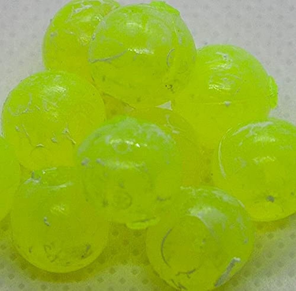 BnR Tackle SBHS10 Soft Beads, 10 mm, Hot Snot, Neutral Buoyancy, 10/Pack
