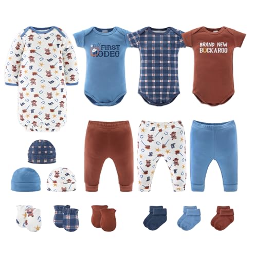 Image of The Peanutshell Newborn Clothes & Accessories Gift Set for Baby Boys, 16 Piece Layette Set, Fits Newborn to 3 Months