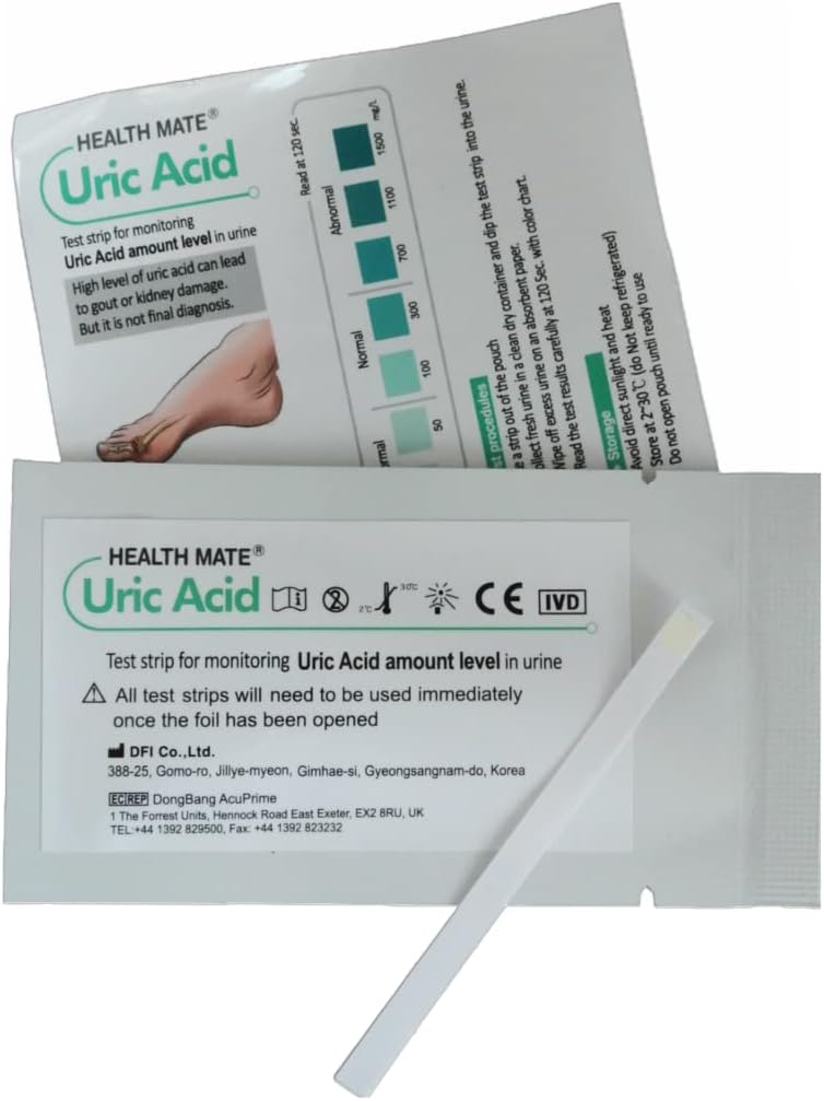 2 x GP/Professional Uric Acid Gout Urine Test Strips