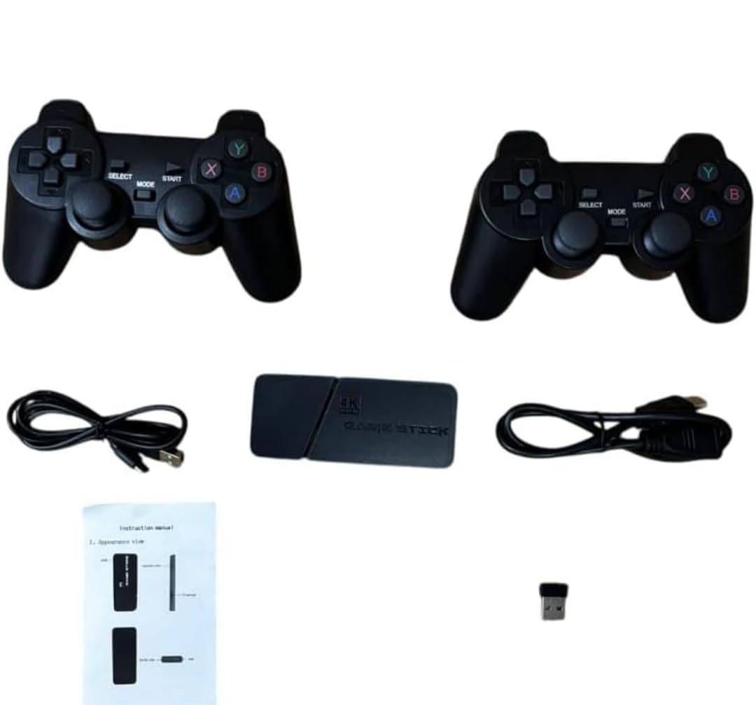 Gagon Traders Retro Blast Box Gaming Controllers Set, 30000+ Games in Built (Black) 2