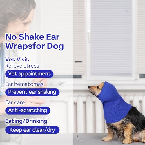 Gjinxi Beruhigende Ohrenschützer Lärmschutz Gehörschutz für Hunde Ohrenschutz Hund Wind, Winter Hundekopf Wickel Halswärmer Beruhigend Ohrschützer für Hundeohrschutz (S)