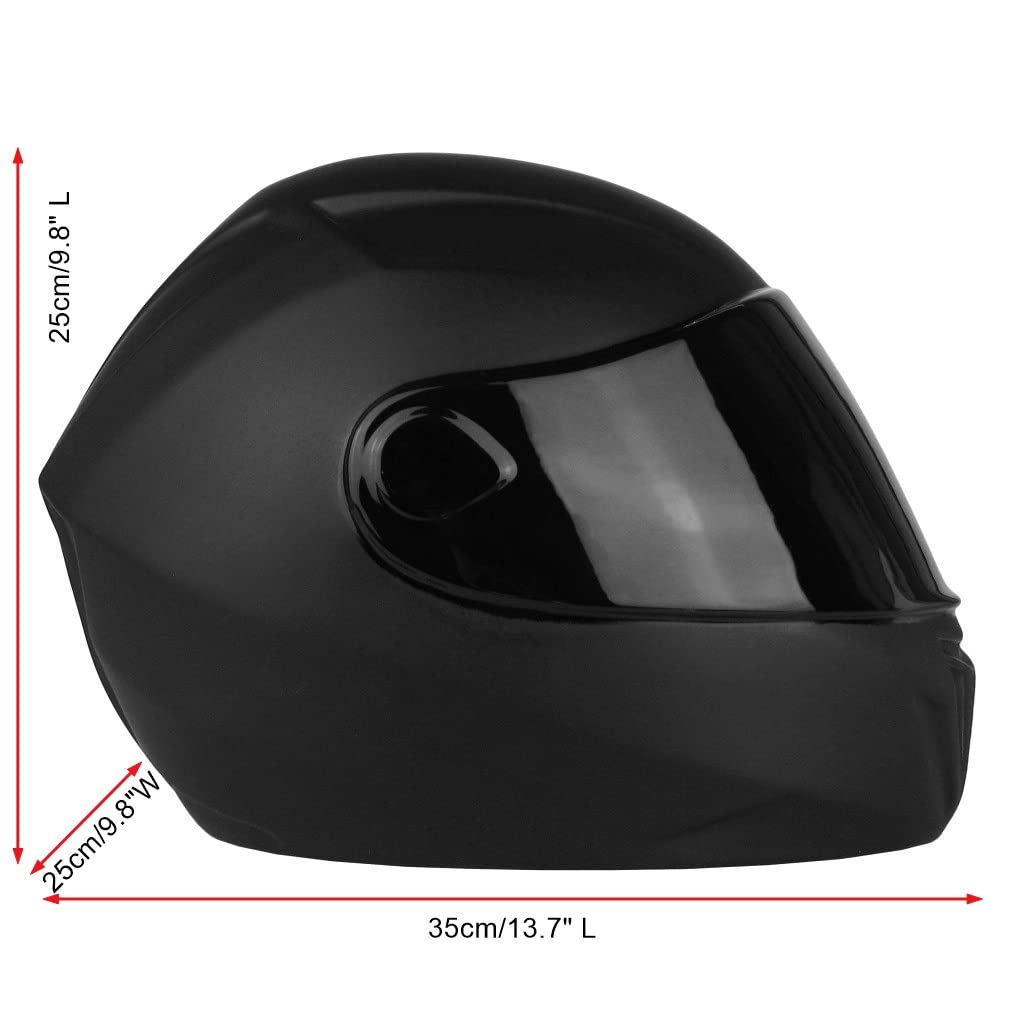 Einzigartige Motorradhelm-Urne für Erwachsene, künstlerische Gedenkurne, menschliche Urne, Themen-Urne M1 (schwarz)