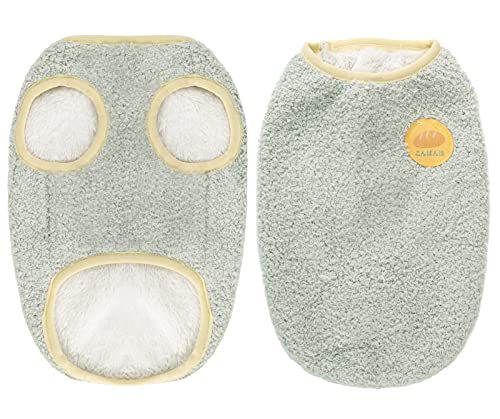 Oslueidy Abrigo de Invierno para Perros, Chaqueta Cálida Chaleco para Perros, Ropa para Cachorros, Chaqueta para Chihuahua, Mini Schnauzer, Pomerania, Pequeño Corgi, Caniche (S, Verde) Cover