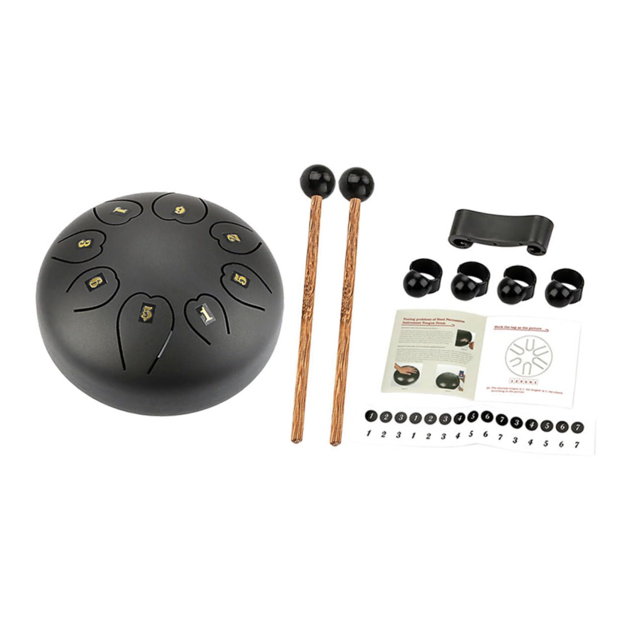 1set Strumenti Musicali Ethereal Drum Percussione Portatile Per Meditazione e Relax Drums Per Amanti Della Musica Colore Semplice e Delicato Creativo Per Occasioni Speciali