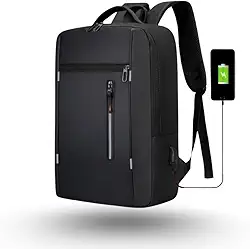 Mochila Executiva Preta | Notebook até 15,6” | Saída USB | Reforçada | Impermeável | Espaçosa | Trabalho, Faculdade e Viagem | Dois Tamanhos | Marca Midas®