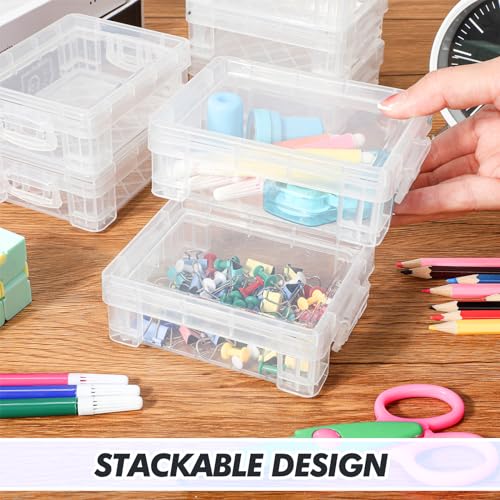 Image of Suzile 25 Pcs Plastic Crayon Boxes Bulk,Clear
