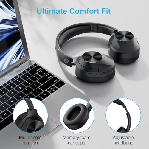 Vibeadio E11 Hybrid Active Noise Cancelling Headphones, Wireless Over Ear Bluetooth Headphones thumb #6